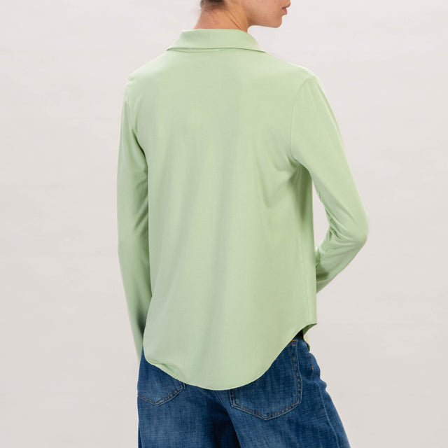 Zeroassoluto-Camicia CARLY in jersey - menta