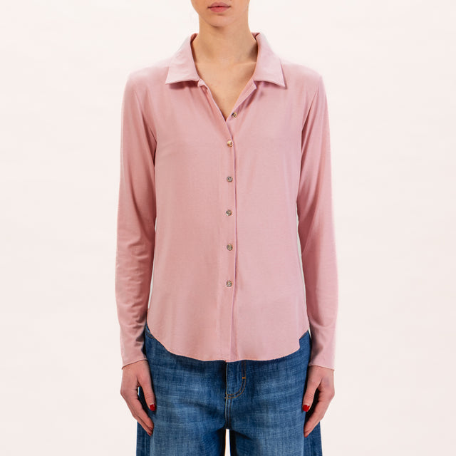 Zeroassoluto-Camicia CARLY in jersey - rosa