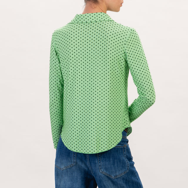 Zeroassoluto-Camicia CHARLY jersey pois - menta/verde pino