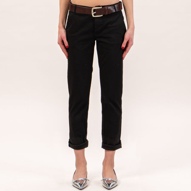 Zeroassoluto-Pantalone LOIS chino elasticizzato - nero