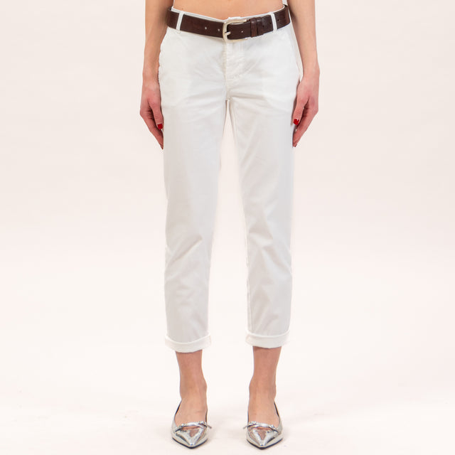 Zeroassoluto-Pantalone LOIS chino elasticizzato - off white