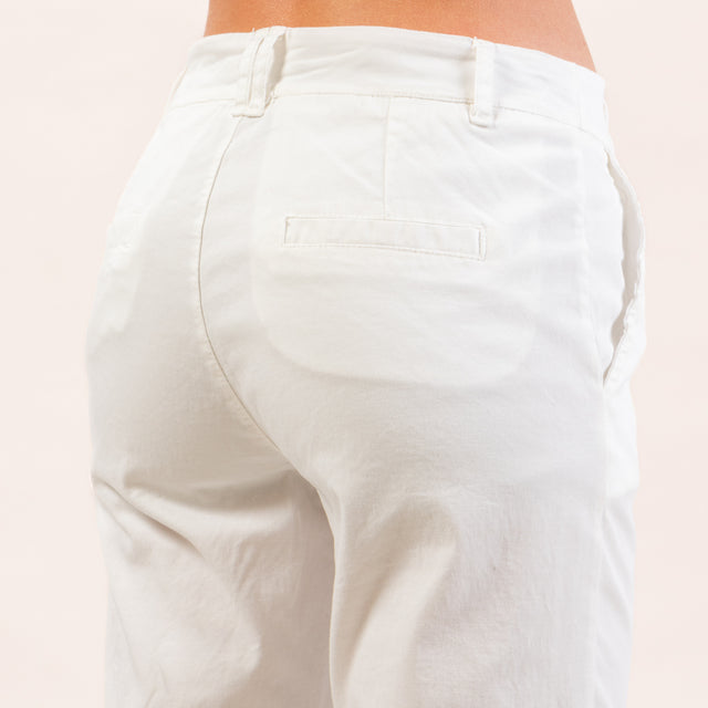Zeroassoluto-Pantalone LOIS chino elasticizzato - off white