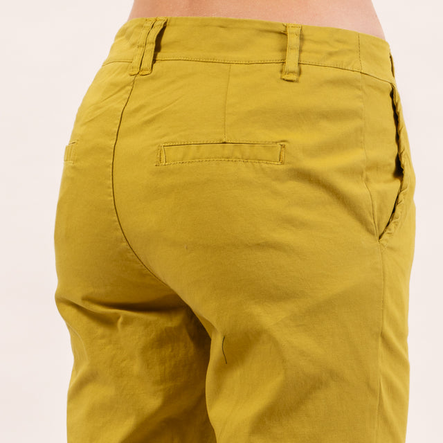 Zeroassoluto-Pantalone LOIS chino elasticizzato - olio