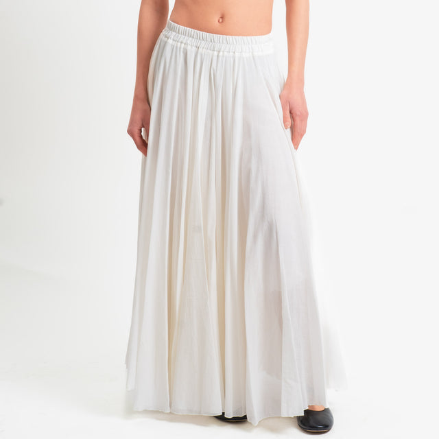 Philia Loft-Gonna mussola elastico in vita - latte