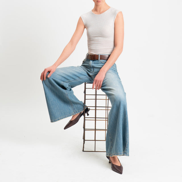 Philia Loft-Body in lurex - sabbia