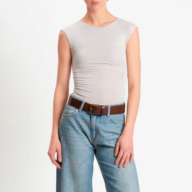 Philia Loft-Body in lurex - sabbia