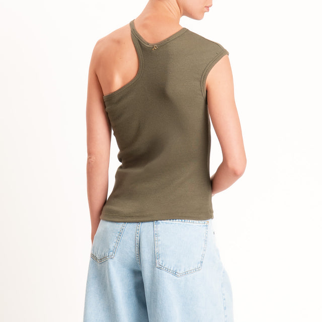 Philia Loft-Top cut out costine - militare