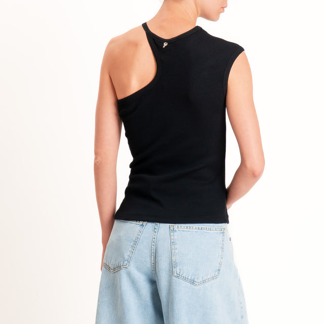 Philia Loft-Top cut out costine - nero