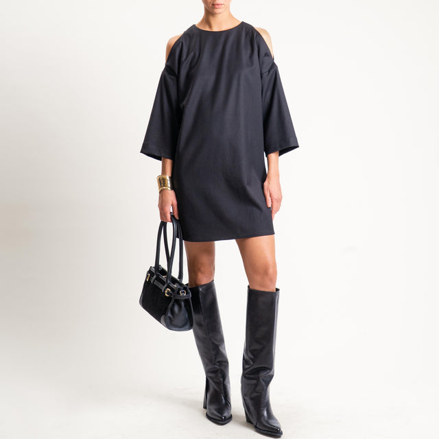 Philia Loft-Abito cut out - nero