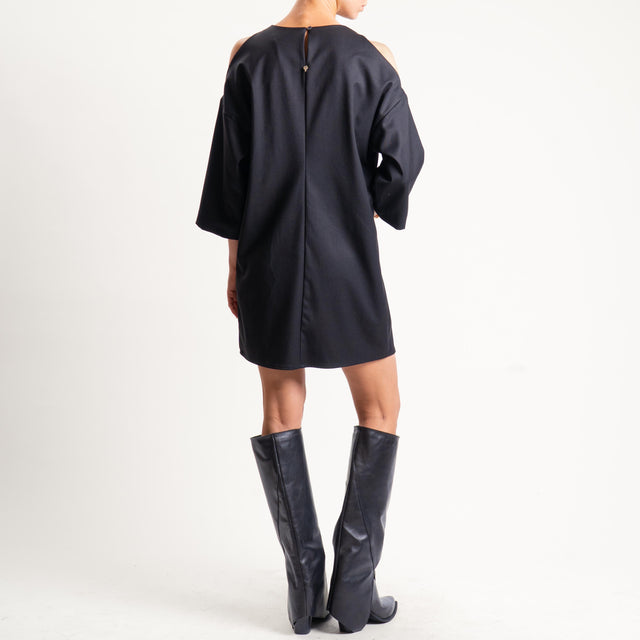 Philia Loft-Abito cut out - nero