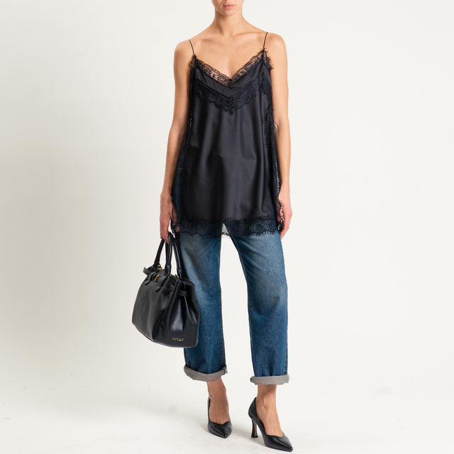 Philia Loft-Top con pizzo - nero