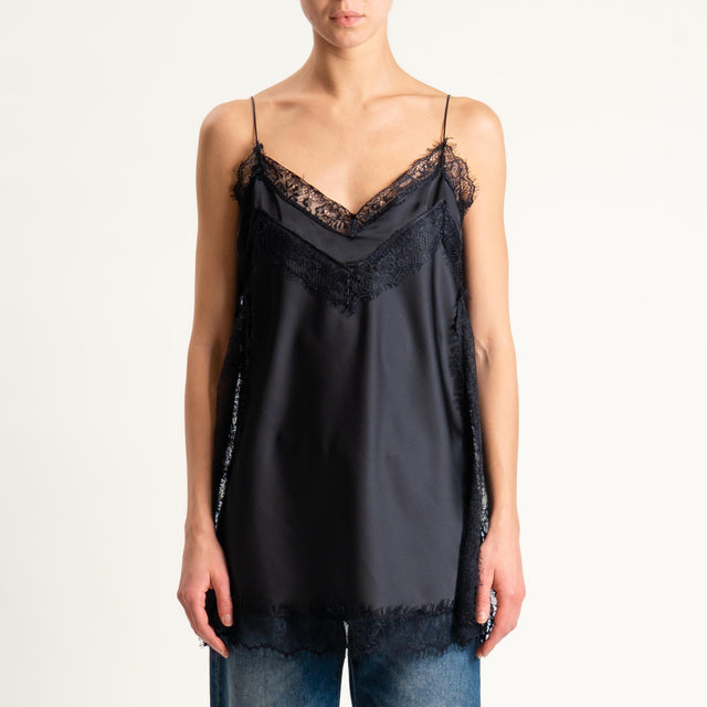 Philia Loft-Top con pizzo - nero