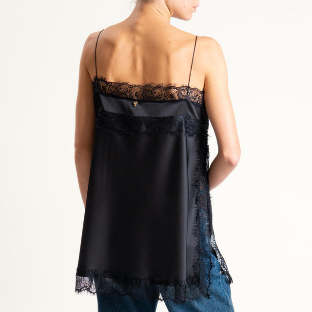 Philia Loft-Top con pizzo - nero