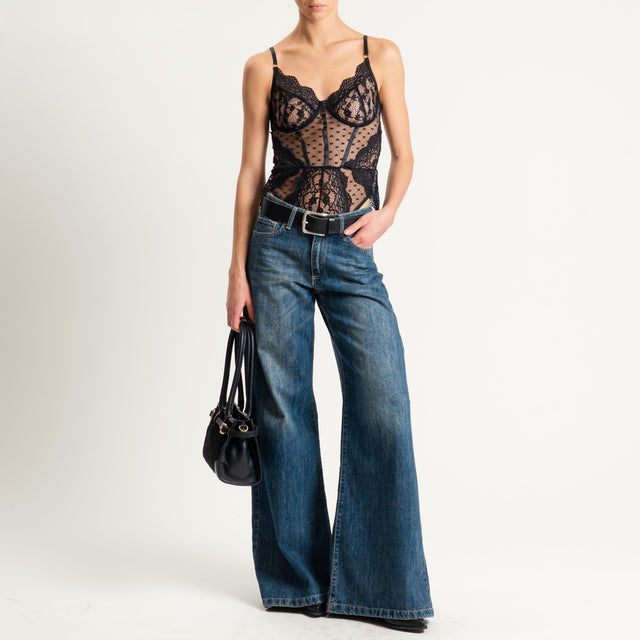 Philia Loft-Body in pizzo - nero