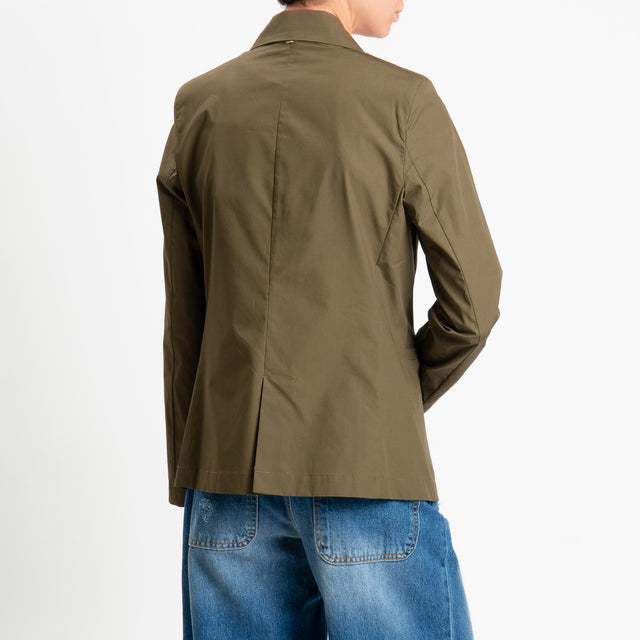 Philia Loft-Giacca un bottone in popeline di cotone - militare