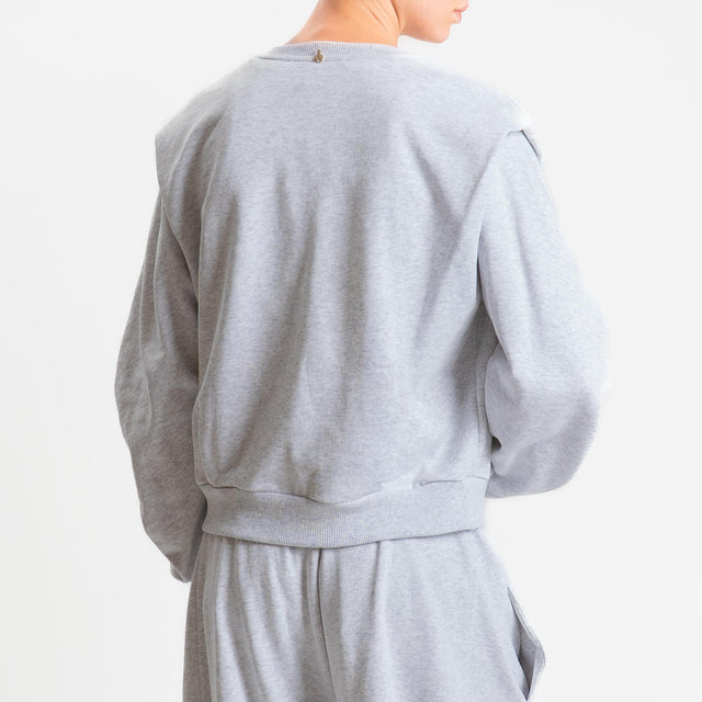 Philia Loft-Felpa con arricciatura sulle maniche - grigio