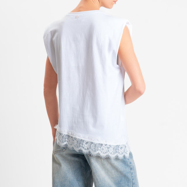 Philia Loft-T-shirt smanicata con spalline - bianco
