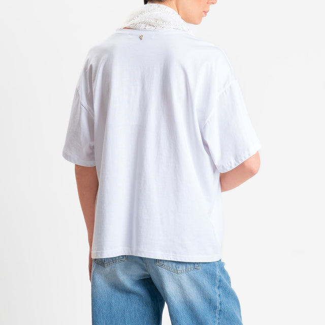 Philia Loft-T-shirt girocollo + fusciacca - bianco