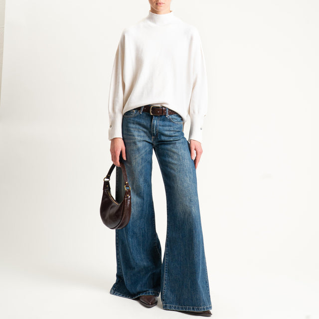 Philia Loft-Maglia collo montato con spacchi - crema