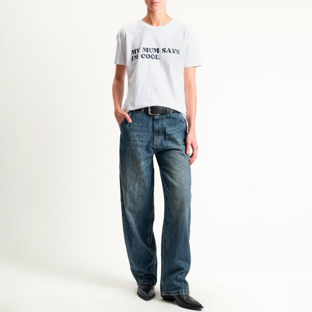 Philia Loft-T-shirt "MY MUM SAYS I'M COOL" - bianco