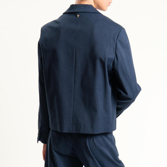 Philia Loft-Giacca 3/4 con spalline tessuto elasticizzato super comfort - blu