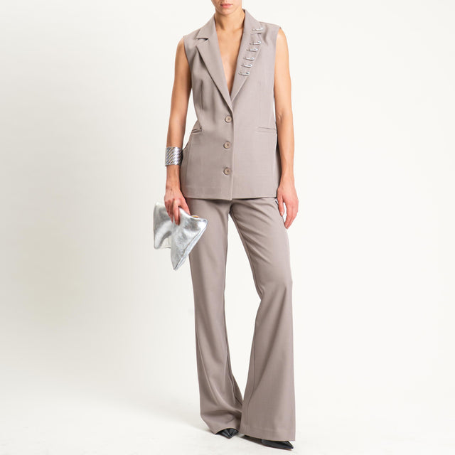 Philia Loft-Pantalone bootcut - fango