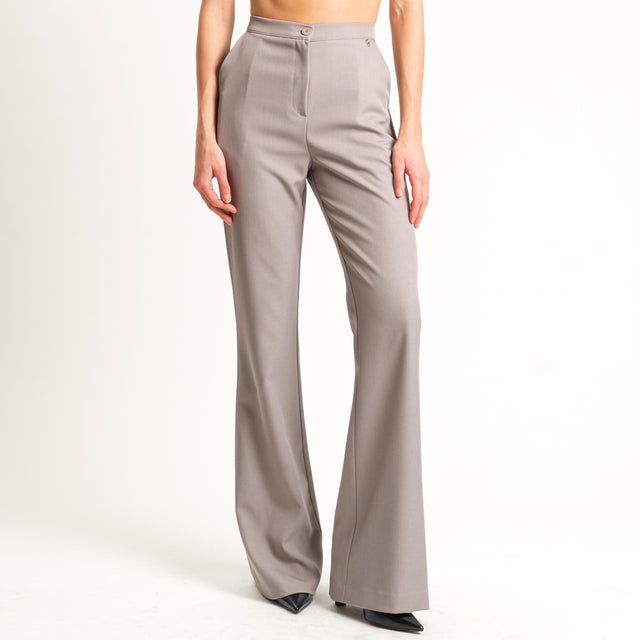 Philia Loft-Pantalone bootcut - fango