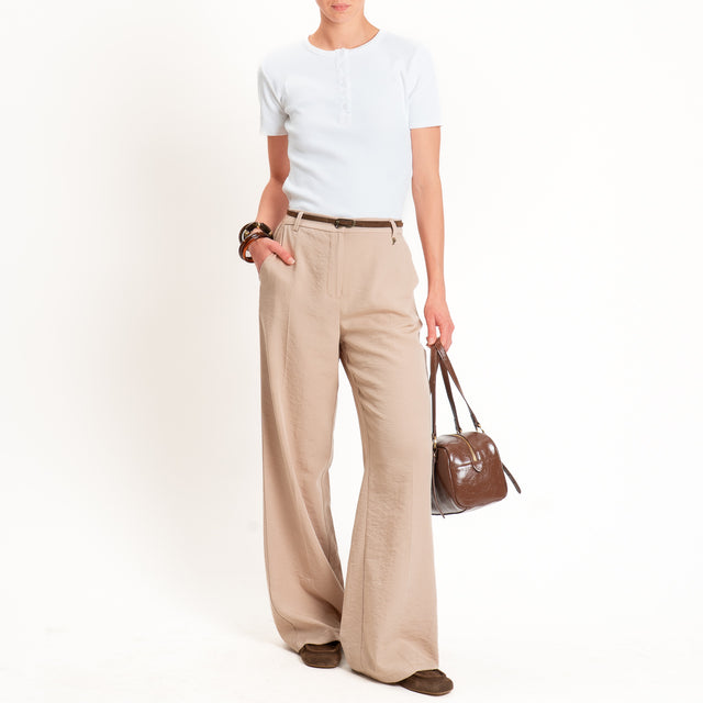 Philia Loft-Pantalone elastico dietro - sabbia
