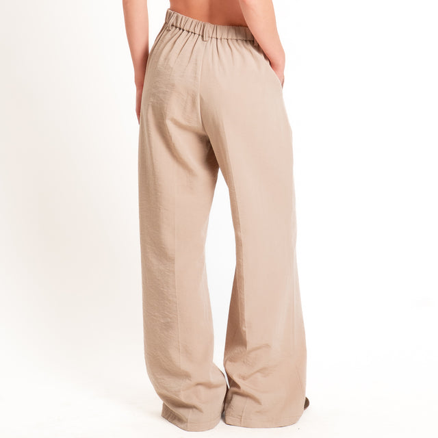 Philia Loft-Pantalone elastico dietro - sabbia