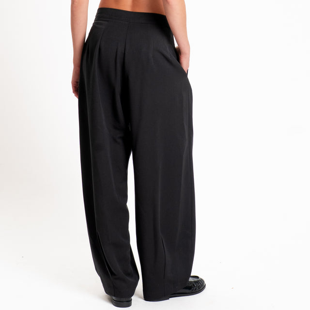 Philia loft-Pantalone con pinces - Nero