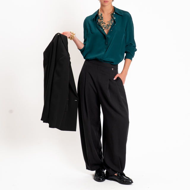 Philia loft-Pantalone con pinces - Nero