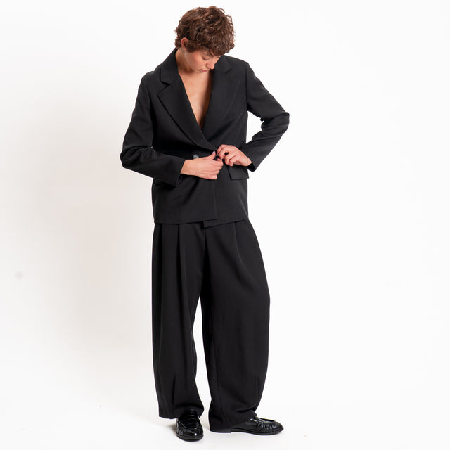 Philia loft-Pantalone con pinces - Nero