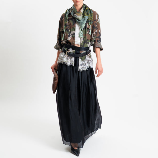 Philia Loft-Camicia over con foulard - camouflage