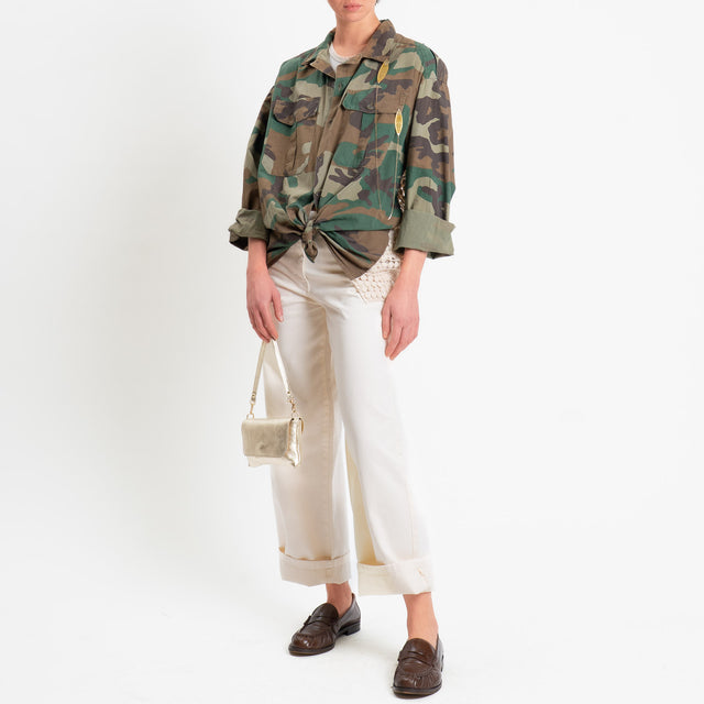 Philia Loft-Giacca camicia vintage doppio tessuto - camouflage