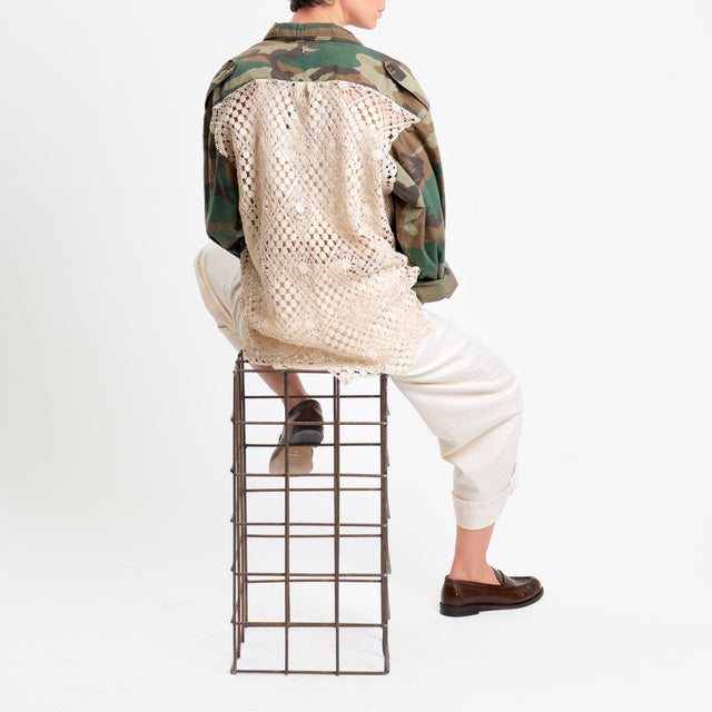 Philia Loft-Giacca camicia vintage doppio tessuto - camouflage