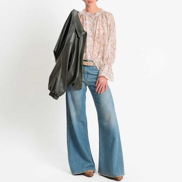 Philia Loft-Camicia fantasia provenzale in lyocell - burro