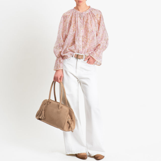 Philia Loft-Camicia fantasia provenzale in lyocell - rosa