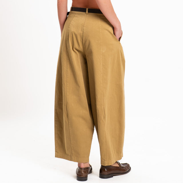 Philia loft-Pantalone barrel con cintura - cammello
