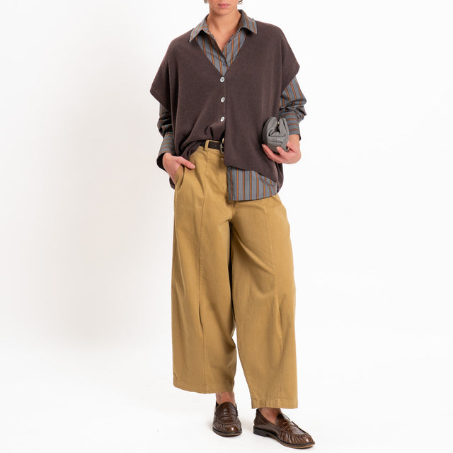 Philia loft-Pantalone barrel con cintura - cammello