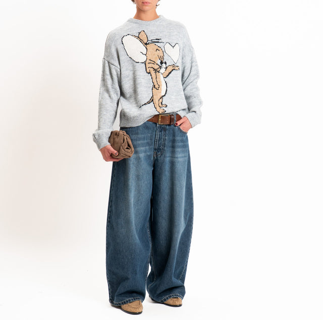 Philia loft-Maglia cartoons misto alpaca - grigio