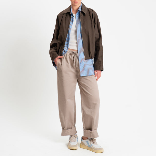 Philia Loft -Pantalone elastico in vita con coulisse - cammello