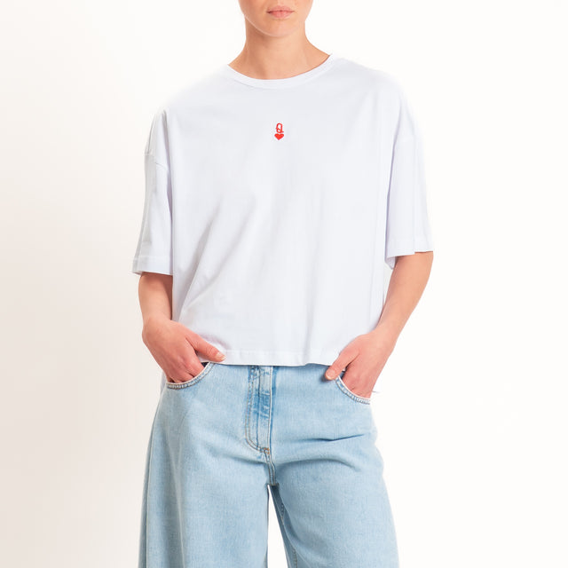 Philia Loft-T-shirt stampa "Queen of hearts" - bianco