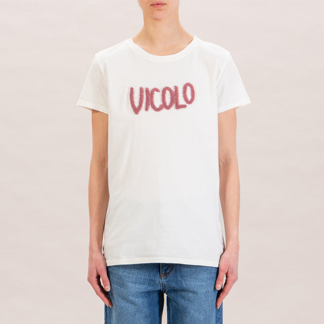 Vicolo-T-shirt "VICOLO" - latte/mauve