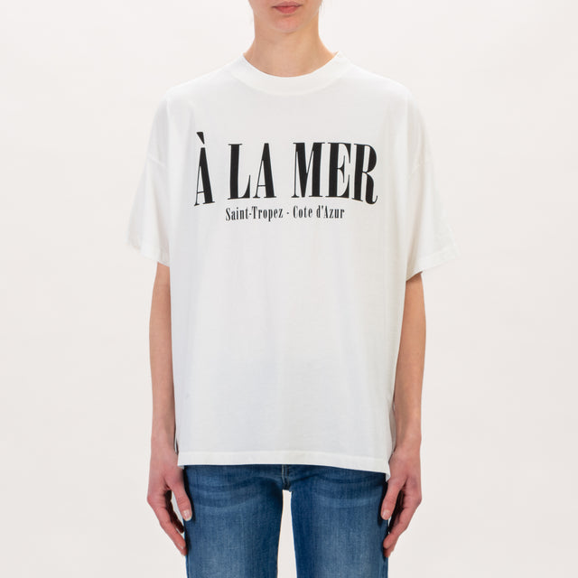 Vicolo-T-shirt " A' LA MER " - latte