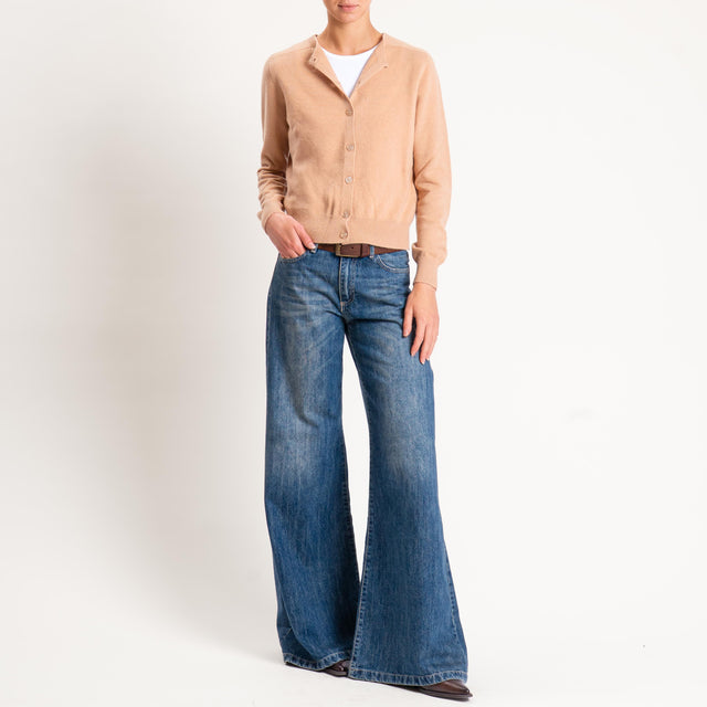 Souvenir-Cardigan 100% lana - cammello