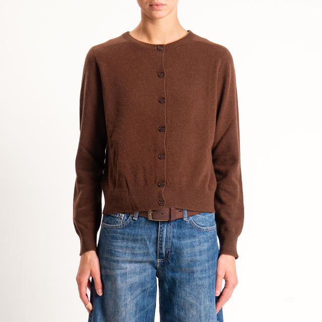 Souvenir-Cardigan 100% lana - moro