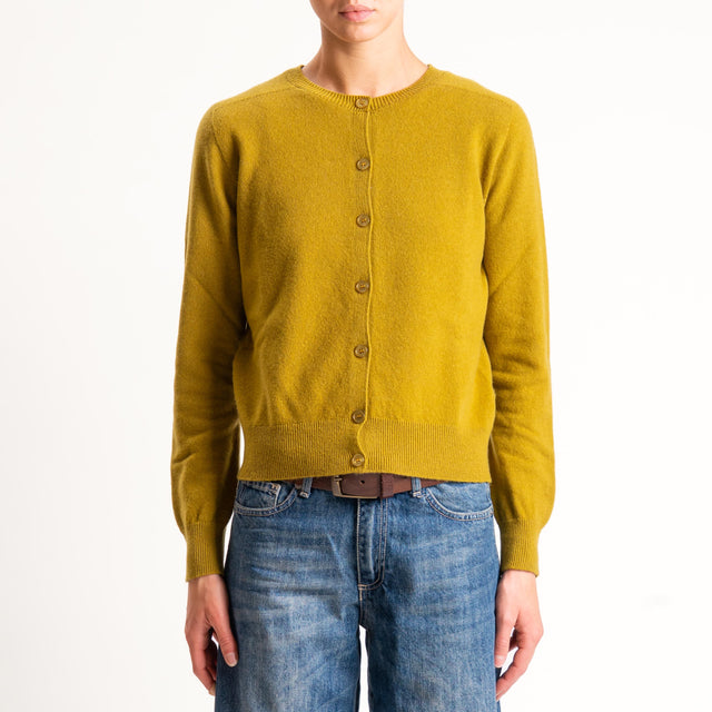 Souvenir-Cardigan 100% lana - olio
