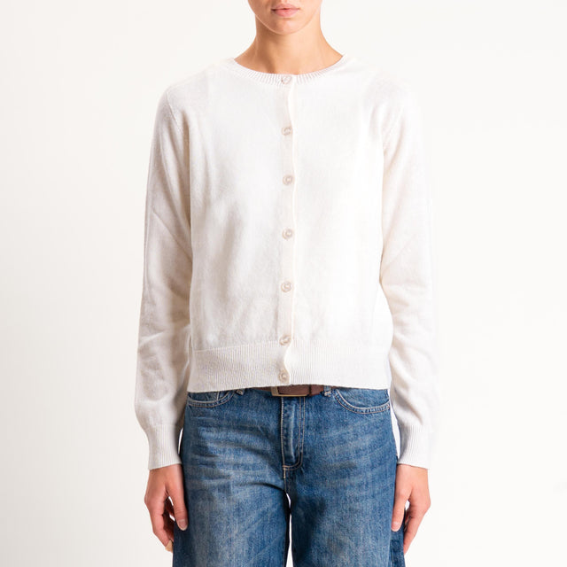 Souvenir-Cardigan 100% lana - panna