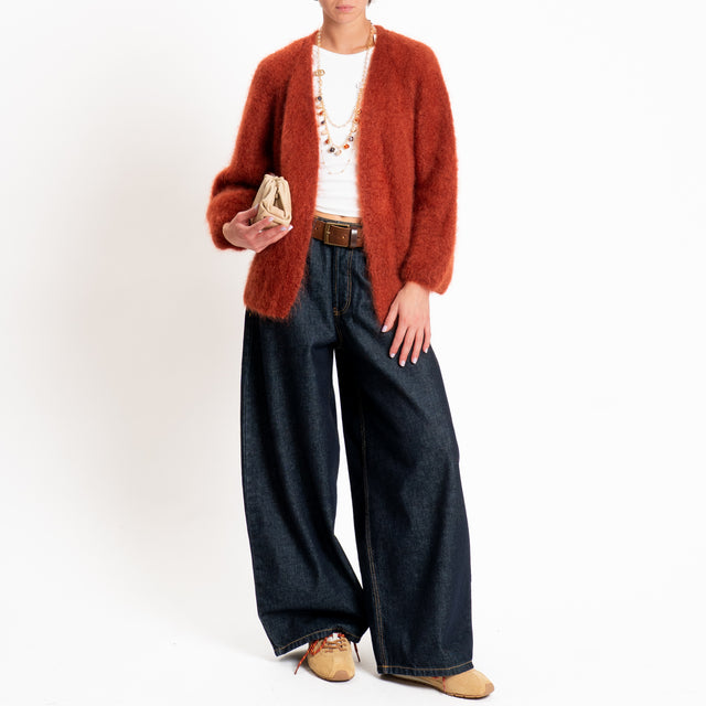 Souvenir-Cardigan mohair - coccio