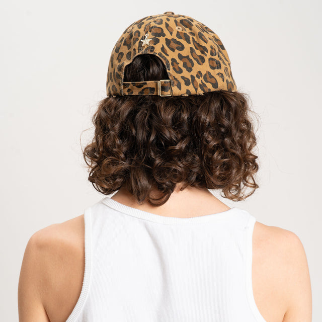 Souvenir-Cappello animalier con rotture - cammello